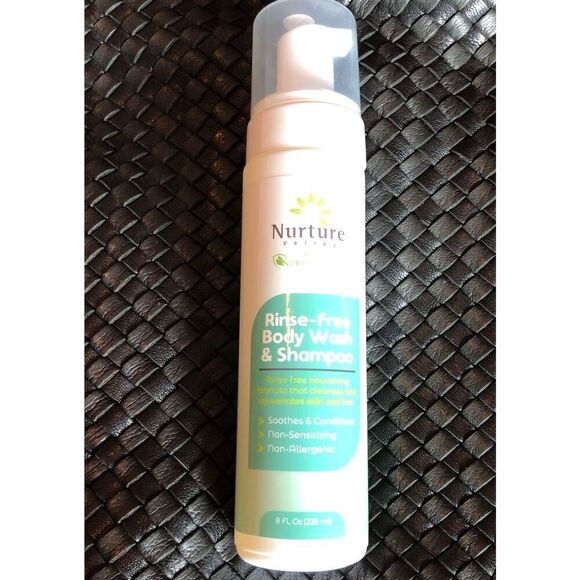 NURTURE VALLEY - NWT - Rinse-Free Body Wash & Shampoo 8 fl oz Waterless Cleanser - Picture 4 of 11